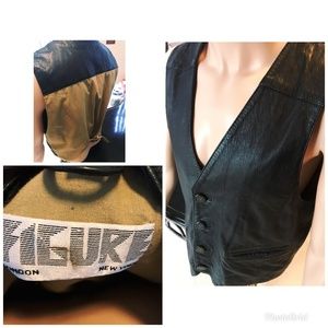 VTG MENS LEATHER VEST SIZE L